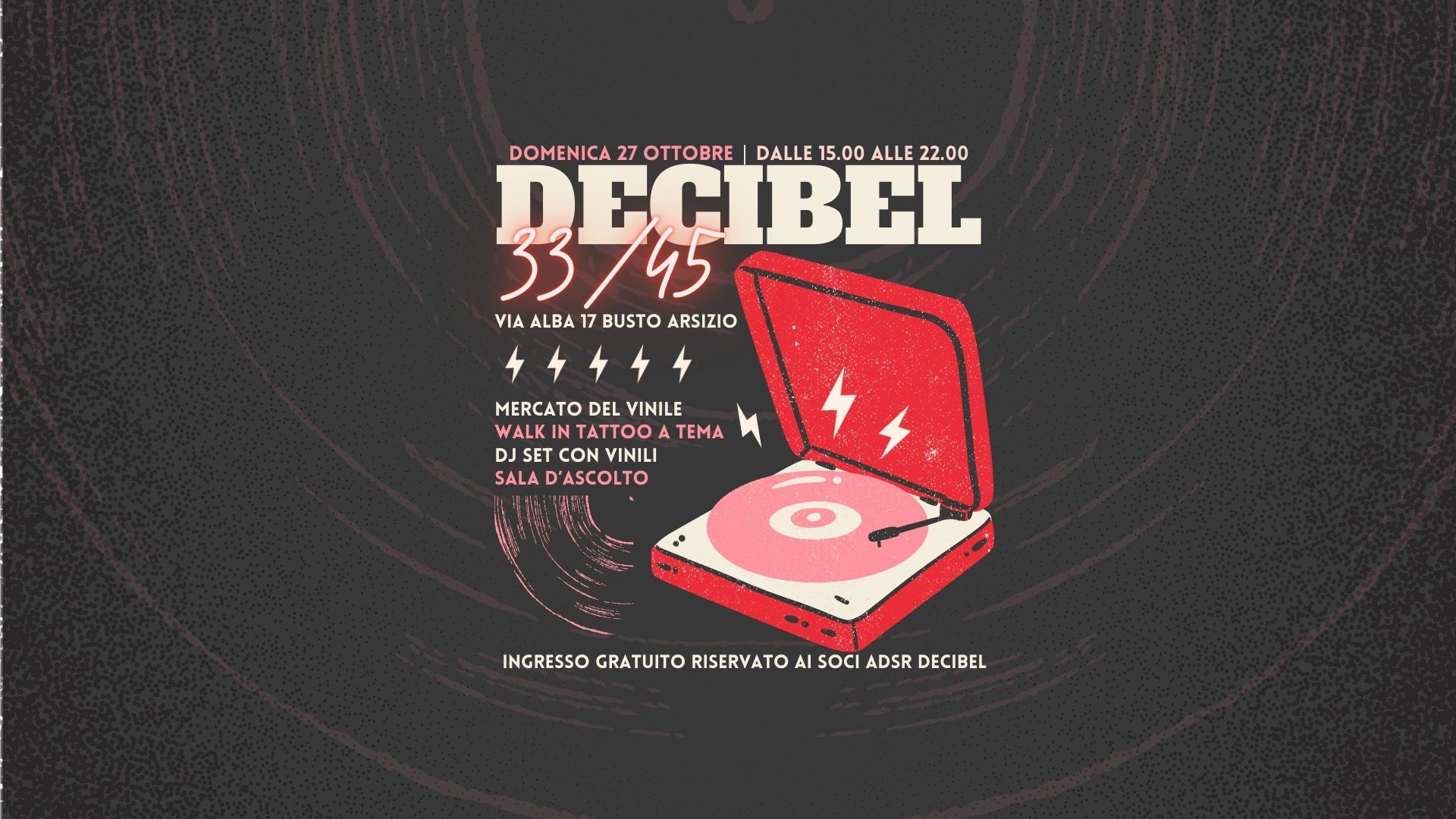 Decibel busto arsizio eventi mercatino del vinile